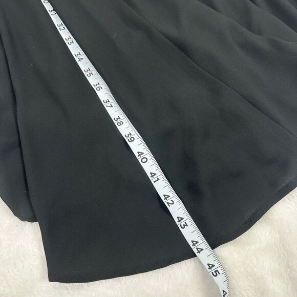 Loft Women's Size 6 Halter Strap Midi Dress Solid Black Racerback Minimalist LBD - Picture 8 of 8